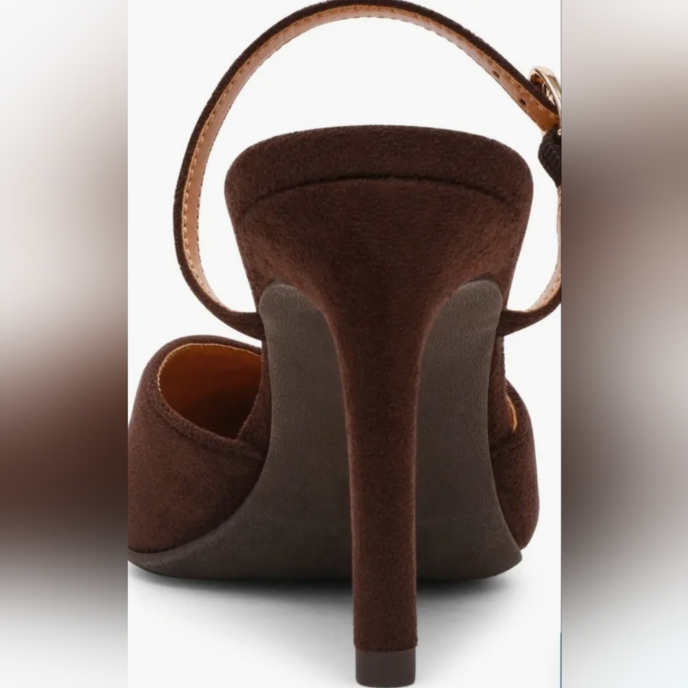 DV by Dolce Vita Elleganza Brown Heeled Mules Women's Size 6 NWT - Picture 7 of 10